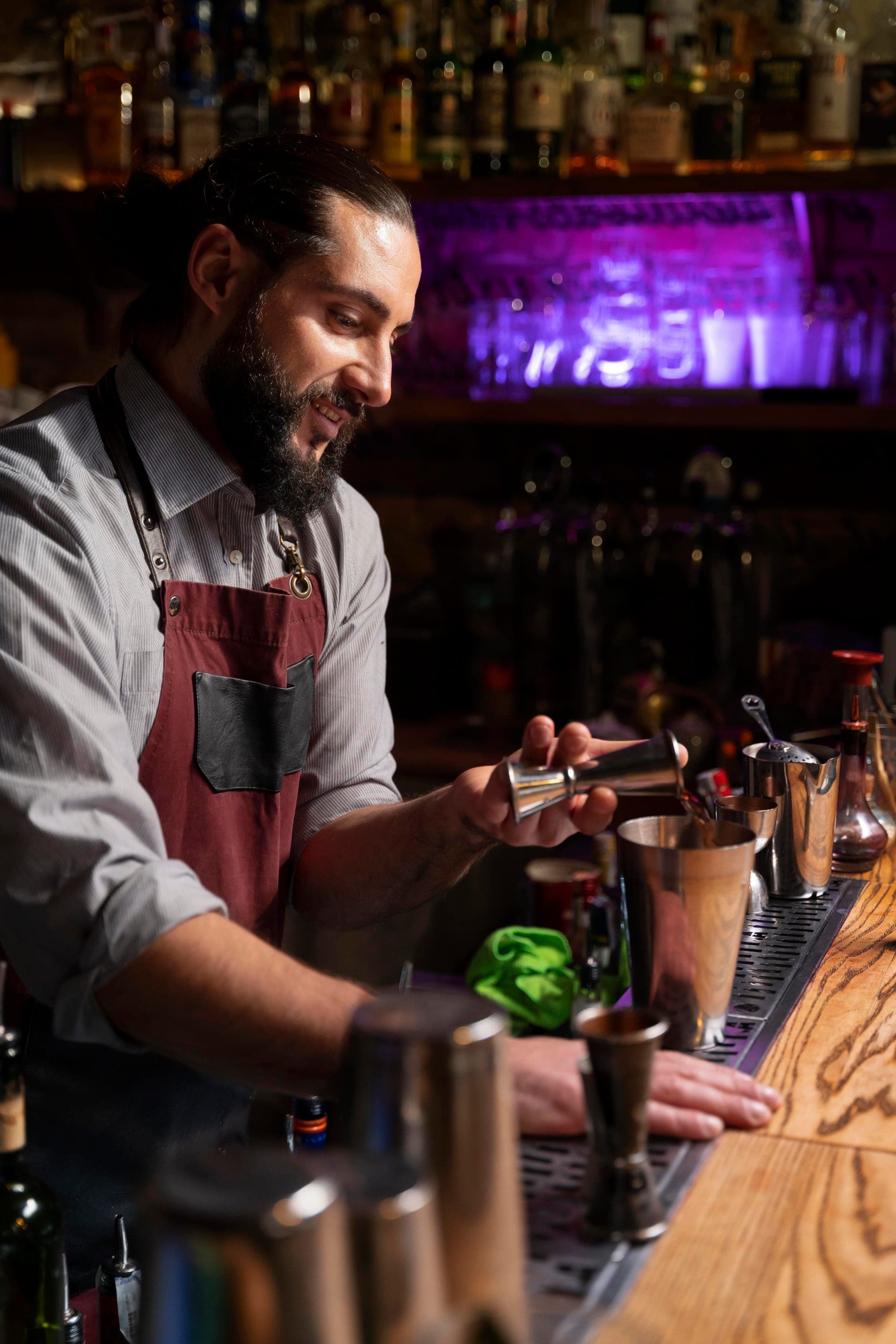 Bartender at work